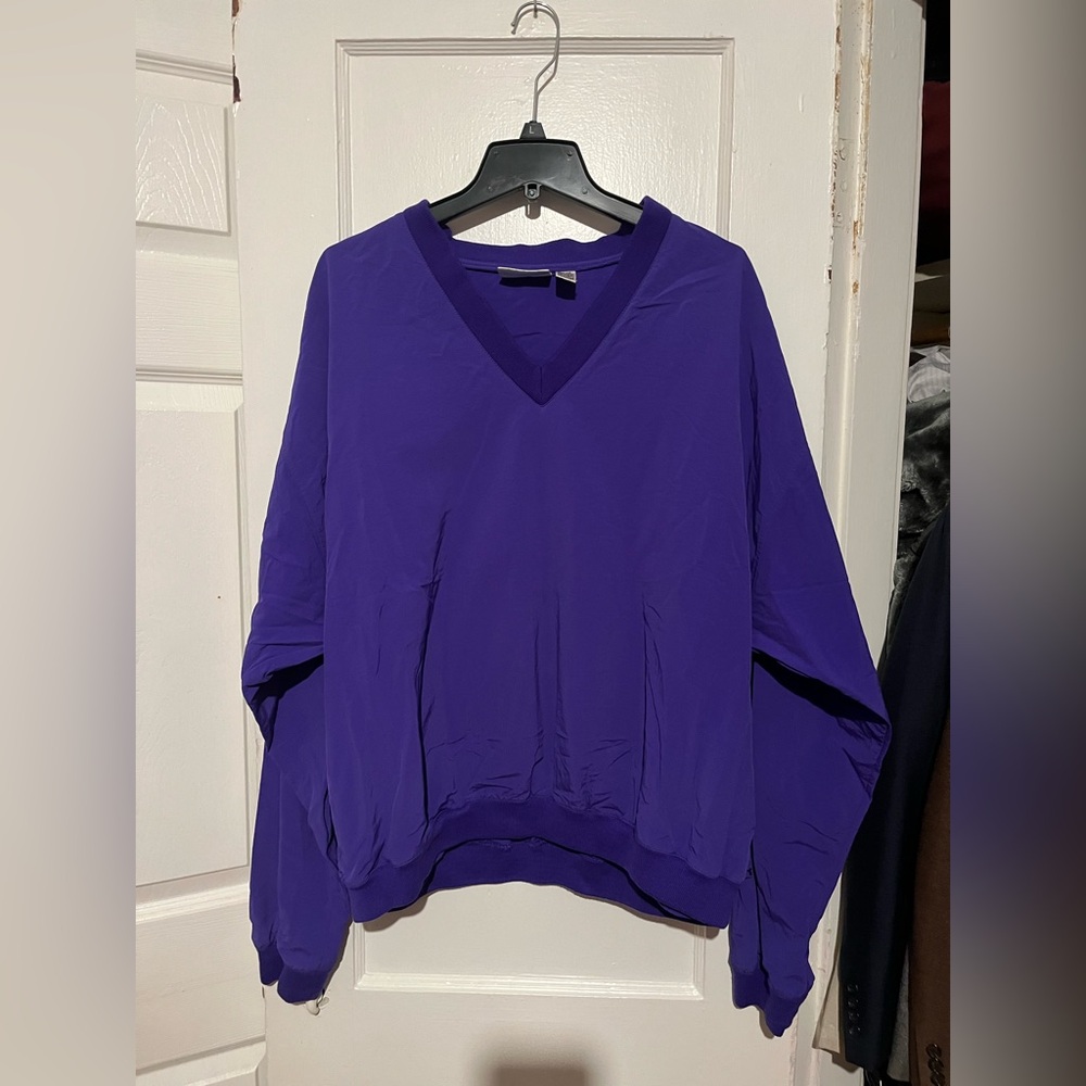 Vintage purple nylon reebok golf pull over XL mens
